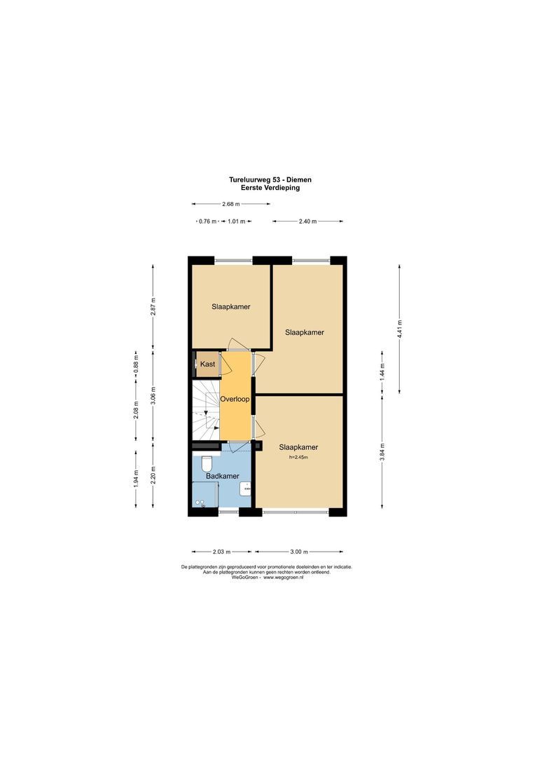 Tureluurweg 53, Diemen plattegrond-1