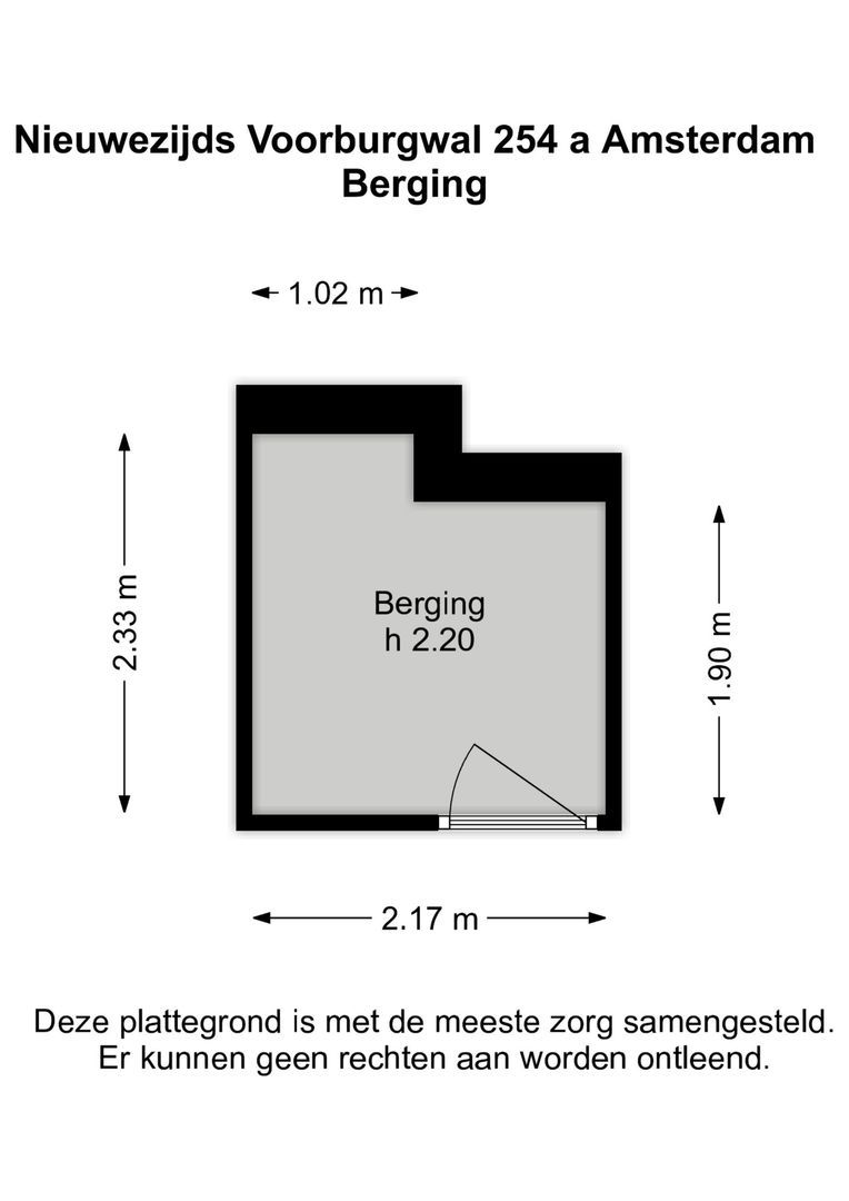 Nieuwezijds Voorburgwal 254 A, Amsterdam plattegrond-1