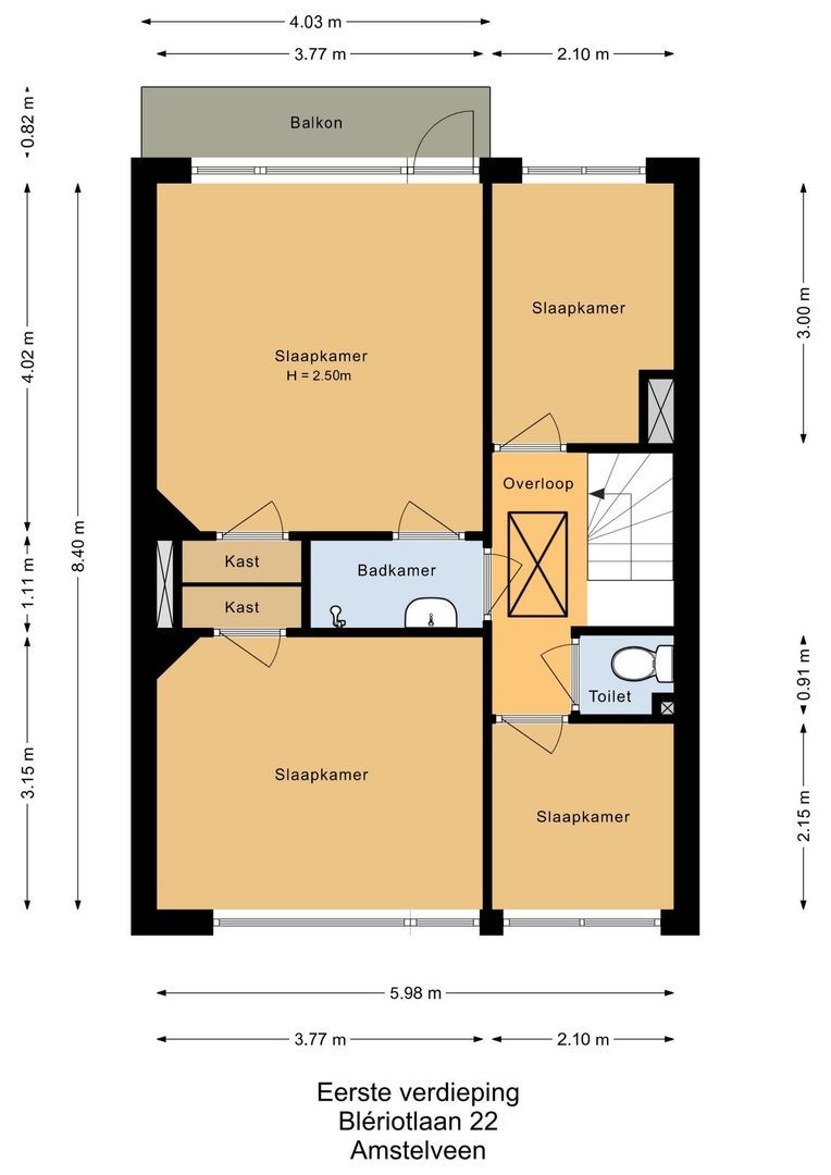 Blériotlaan 22, Amstelveen plattegrond-1