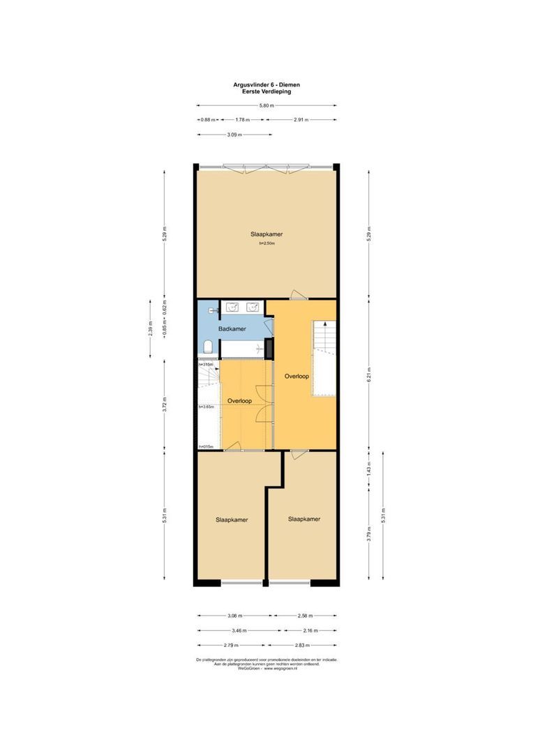 Argusvlinder 6, Diemen plattegrond-3