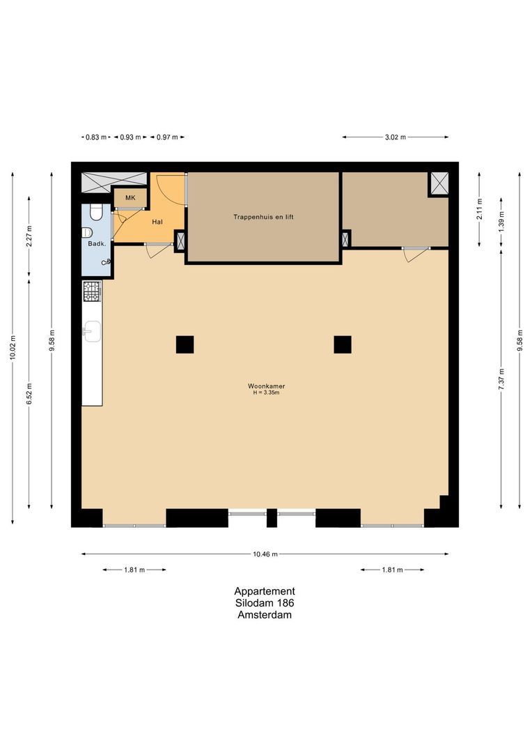 Silodam 186, Amsterdam plattegrond-0