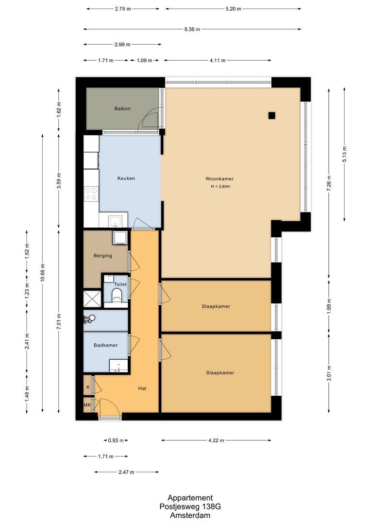 Postjesweg 138 G, Amsterdam plattegrond-0