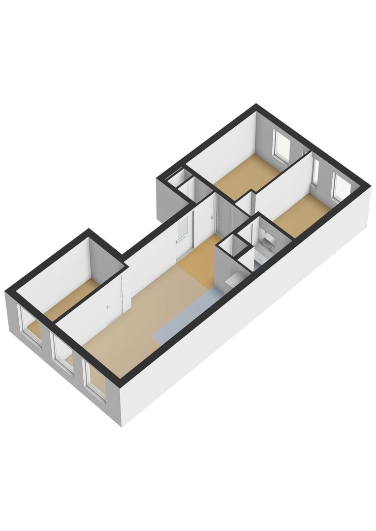 Spaarndammerstraat 55 3, Amsterdam plattegrond-1