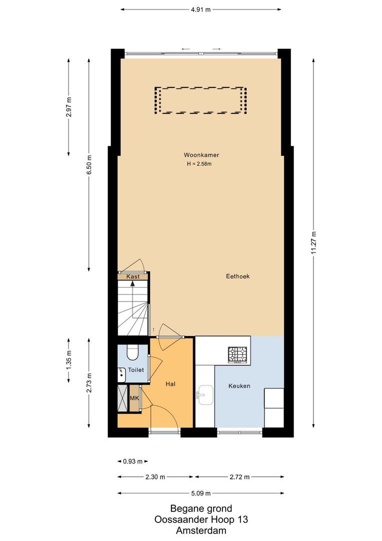 Oossaander Hoop 13, Amsterdam plattegrond-0