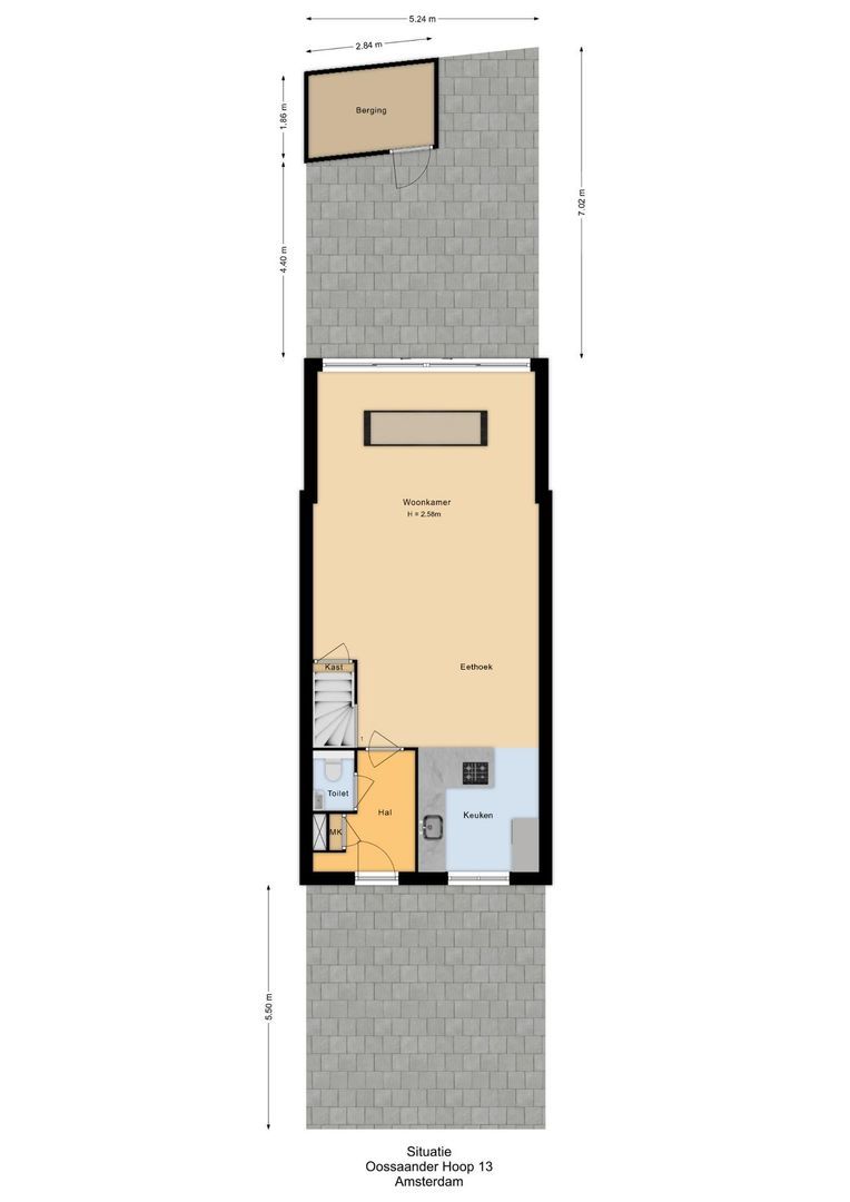Oossaander Hoop 13, Amsterdam plattegrond-2