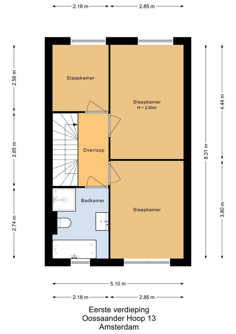 Oossaander Hoop 13, Amsterdam plattegrond-1