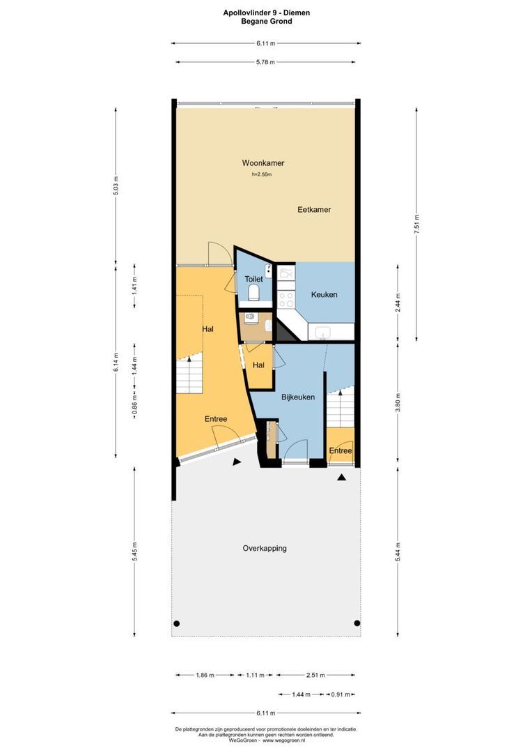 Apollovlinder 9, Diemen plattegrond-0