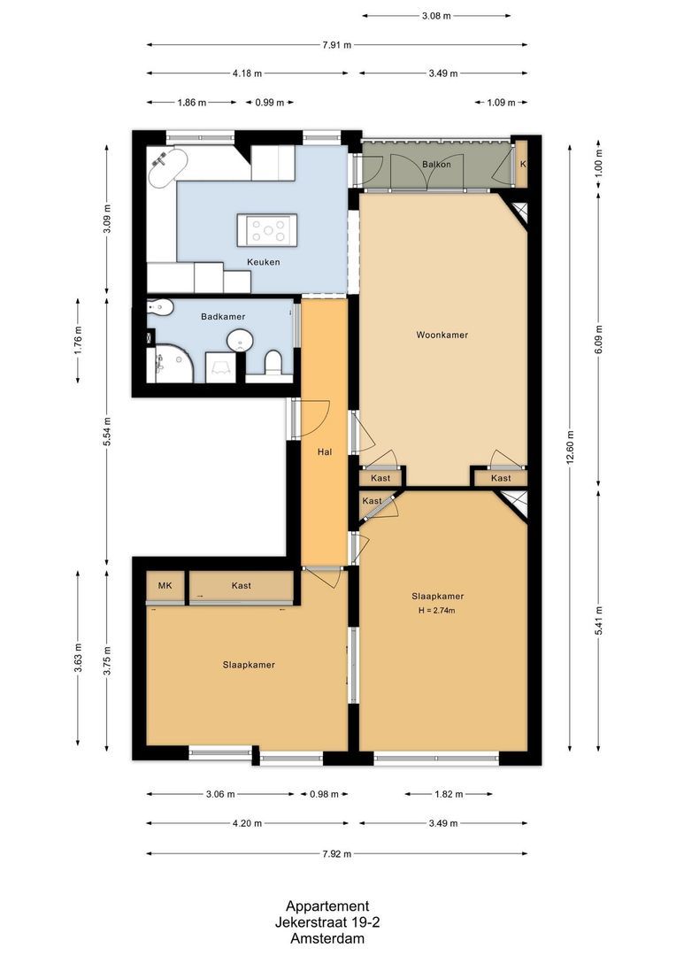 Jekerstraat 19 2, Amsterdam plattegrond-0