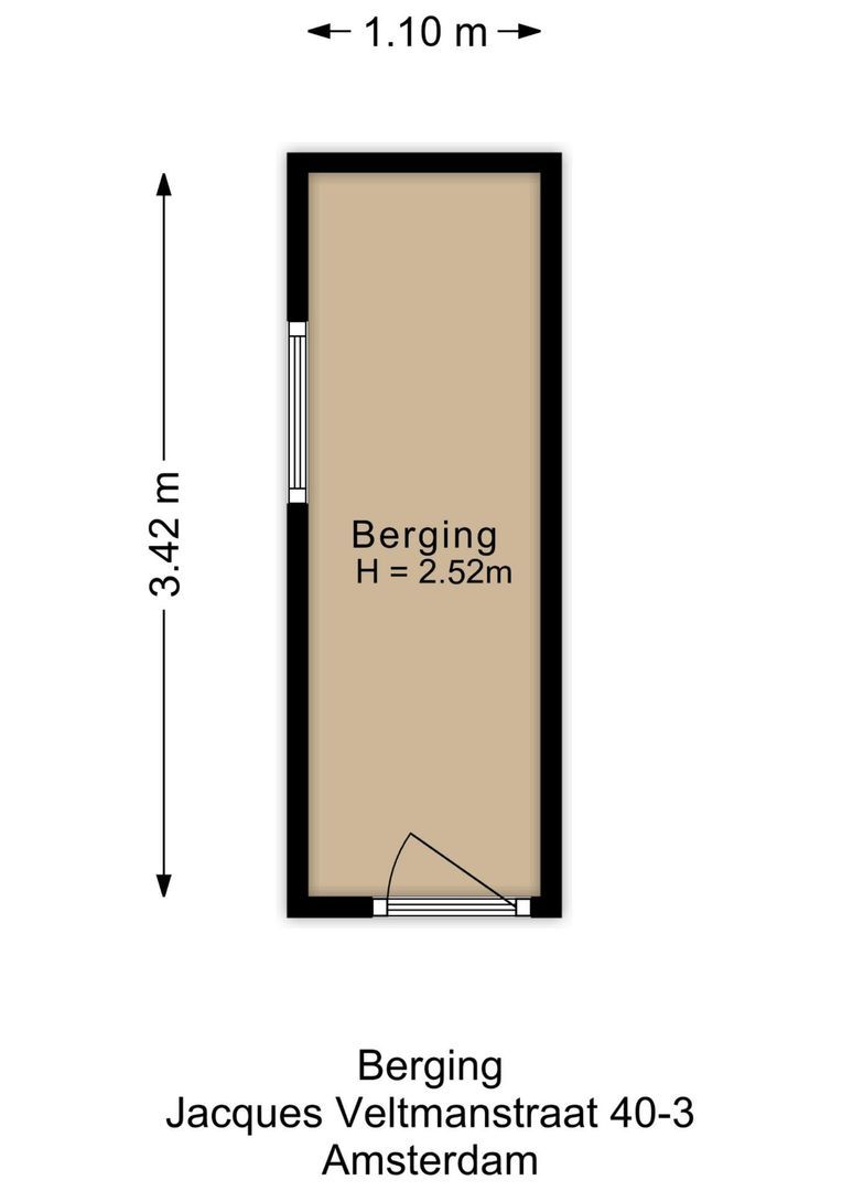 Jacques Veltmanstraat 40 3, Amsterdam plattegrond-2