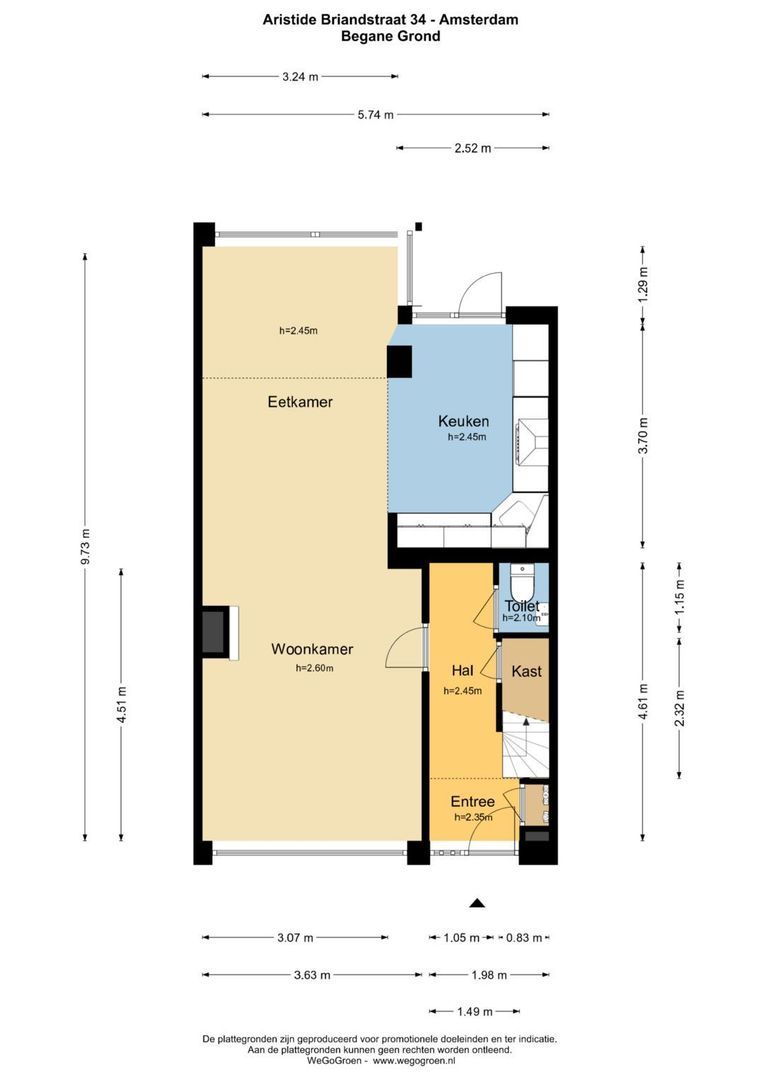 Aristide Briandstraat 34, Diemen plattegrond-0