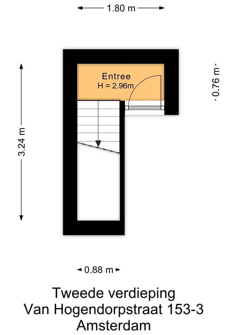 Van Hogendorpstraat 153 3, Amsterdam plattegrond-3