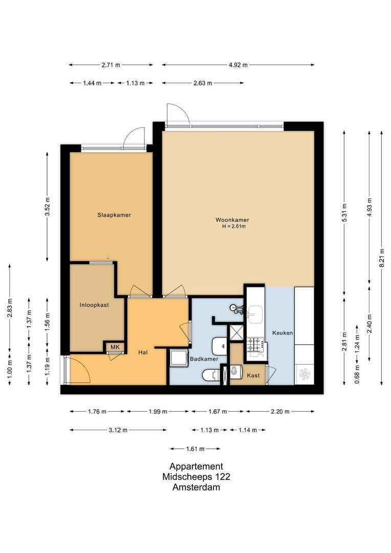 Midscheeps 122, Amsterdam plattegrond-0
