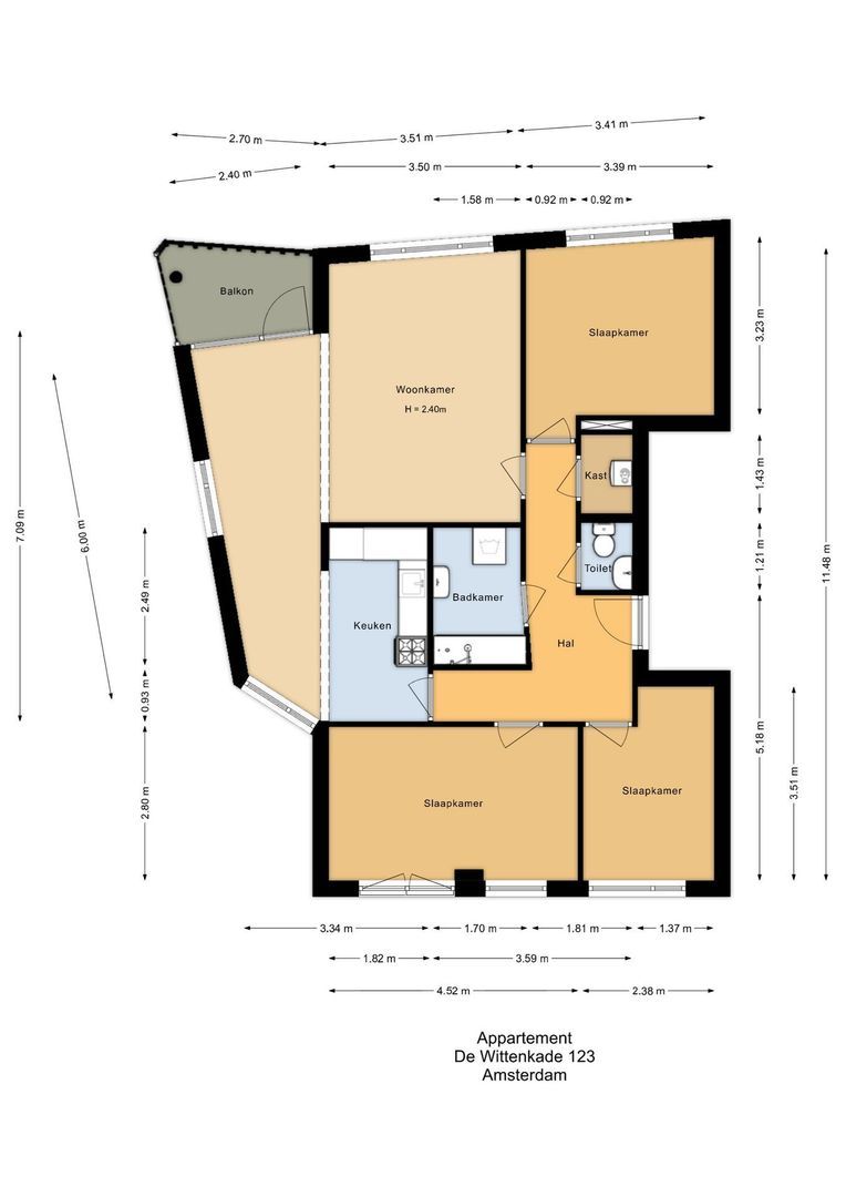 De Wittenkade 123, Amsterdam plattegrond-0