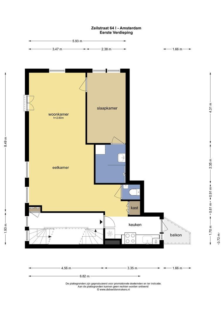 Zeilstraat 64 1, Amsterdam plattegrond-0