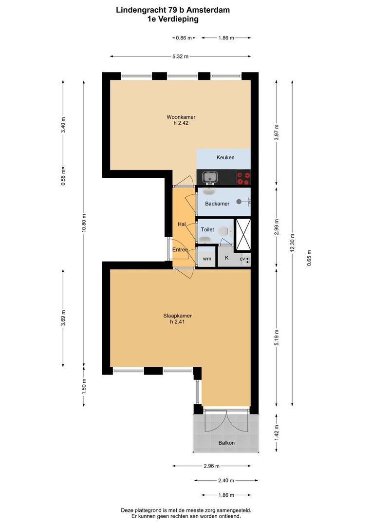 Lindengracht 79 B, Amsterdam plattegrond-0