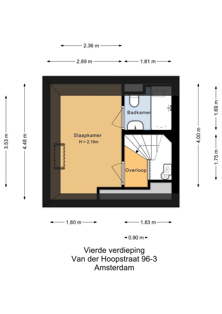 Van der Hoopstraat 96 3, Amsterdam plattegrond-2