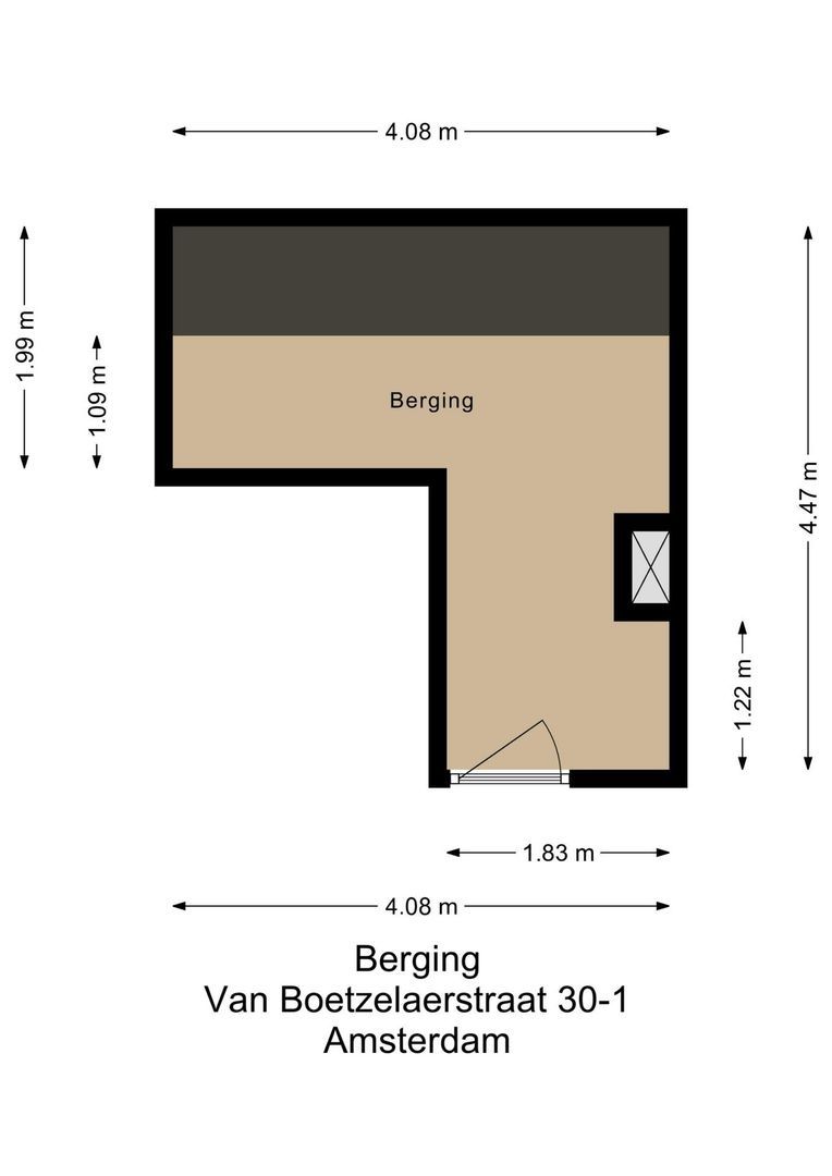 Van Boetzelaerstraat 30 1, Amsterdam plattegrond-1