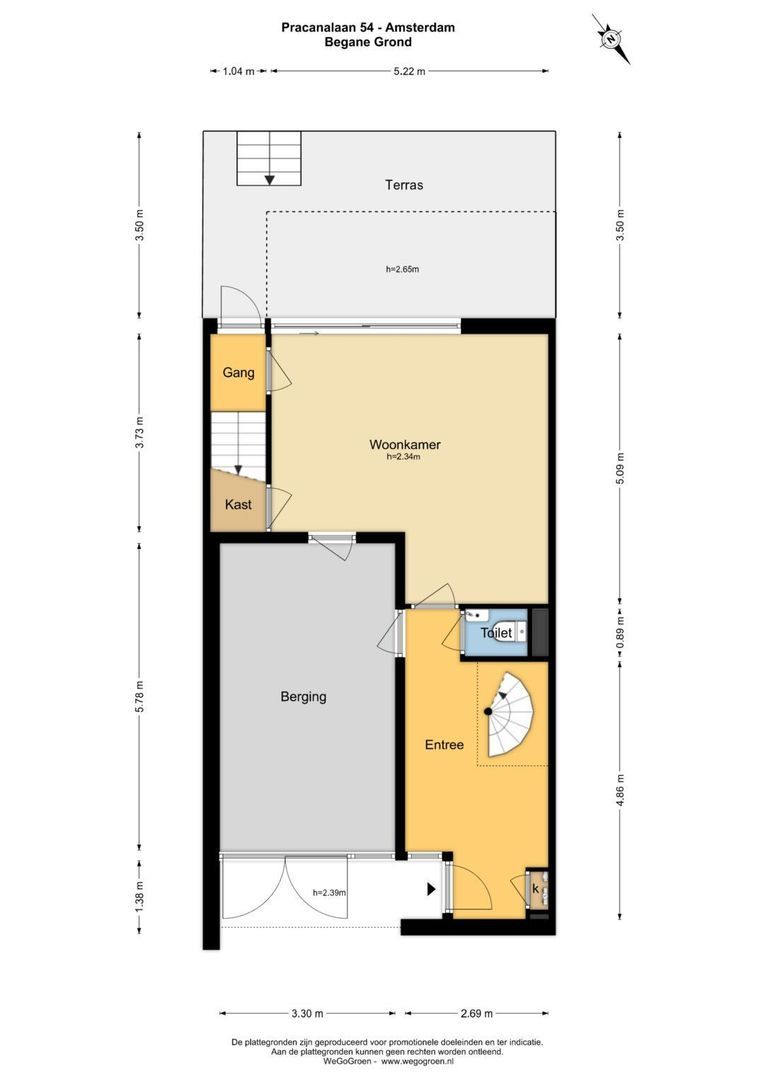 Pracanalaan 54, Amsterdam plattegrond-0
