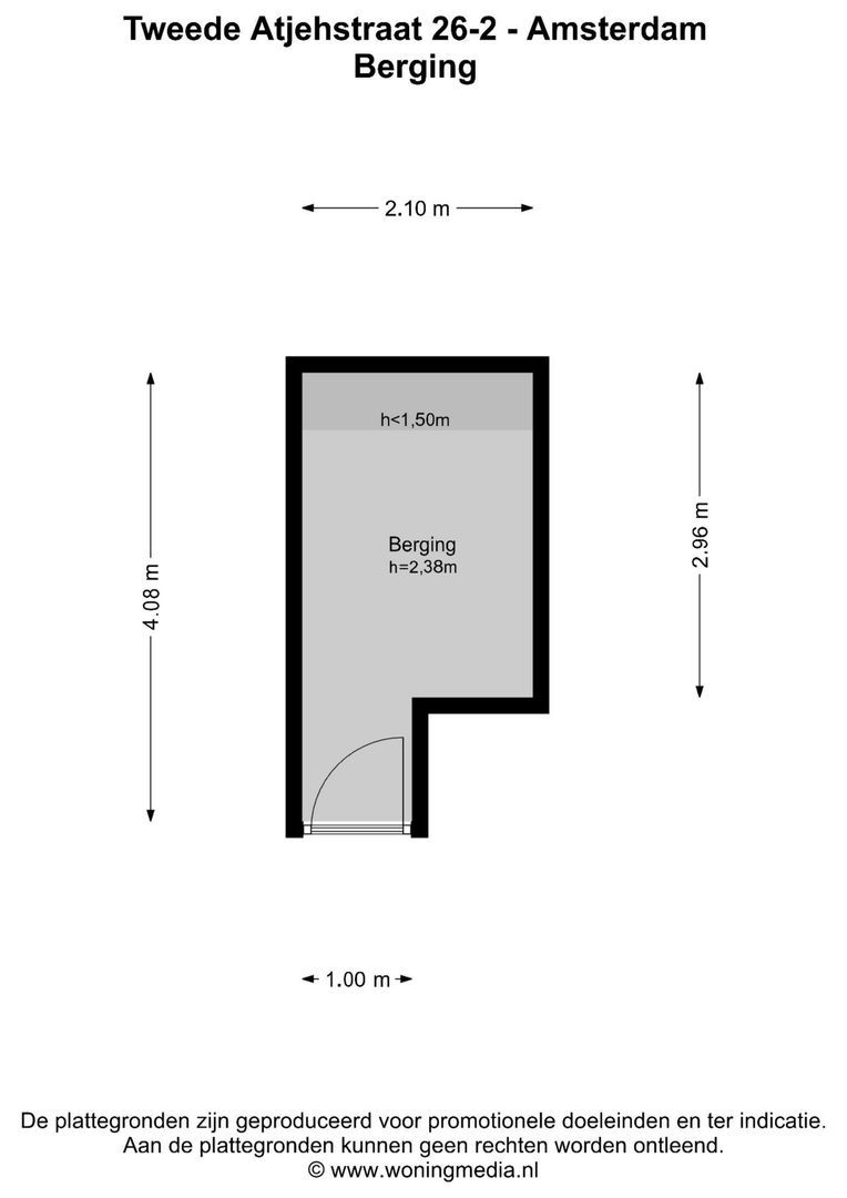 Tweede Atjehstraat 26 2, Amsterdam plattegrond-1
