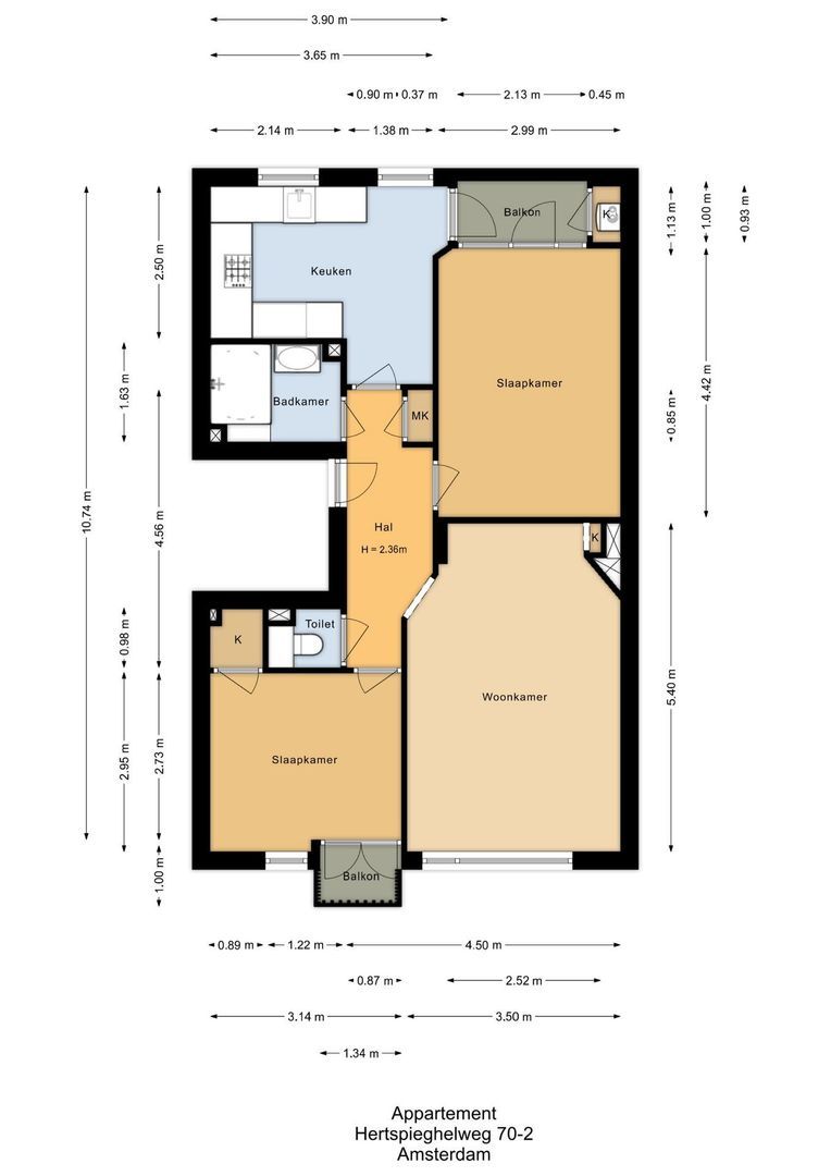 Hertspieghelweg 70 2, Amsterdam plattegrond-0