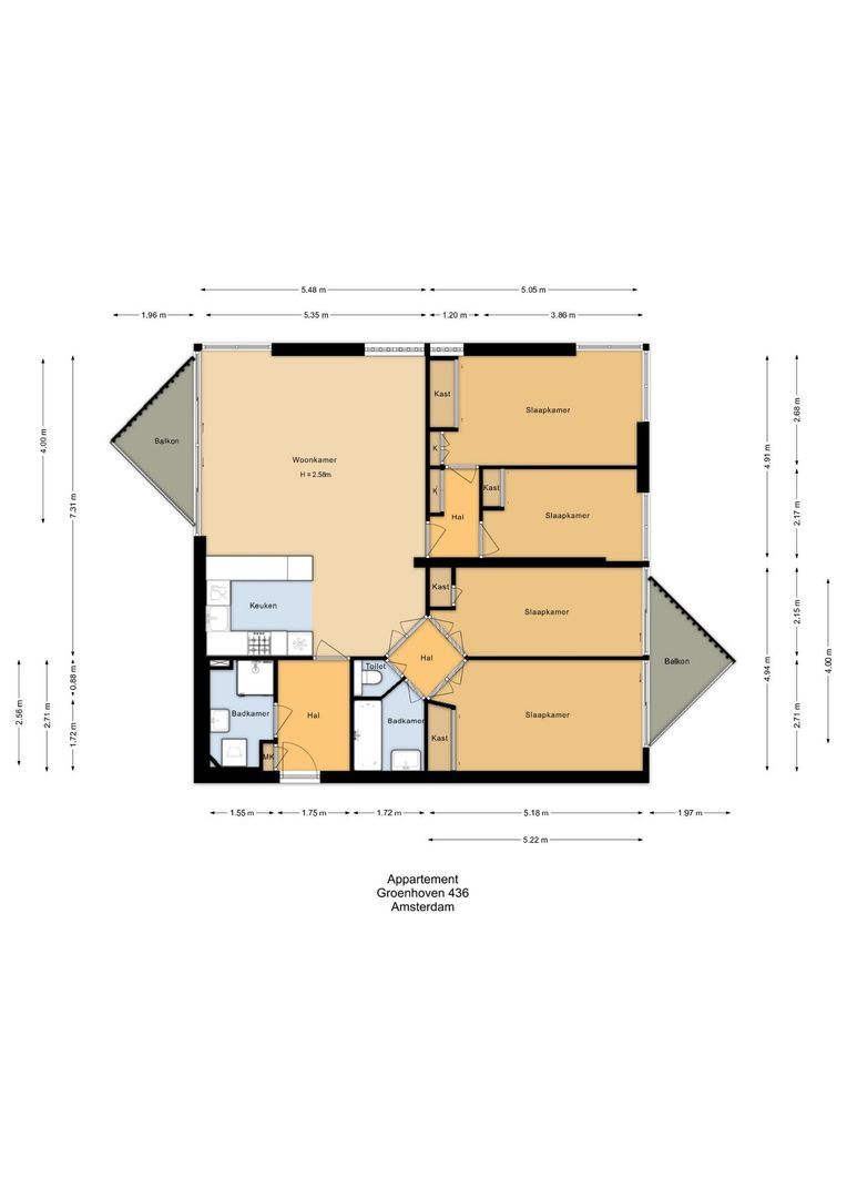 Groenhoven 436, Amsterdam plattegrond-0