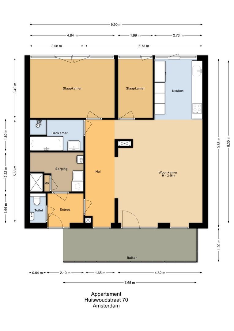 Huiswoudstraat 70, Amsterdam plattegrond-0