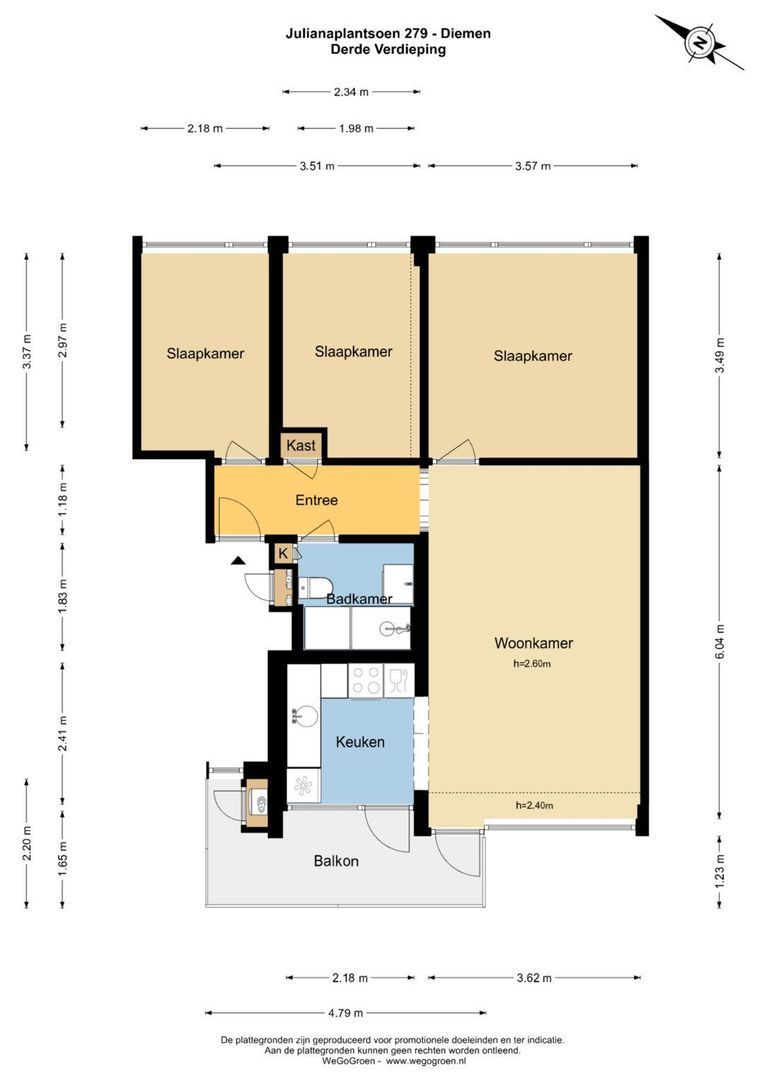 Julianaplantsoen 279, Diemen plattegrond-4