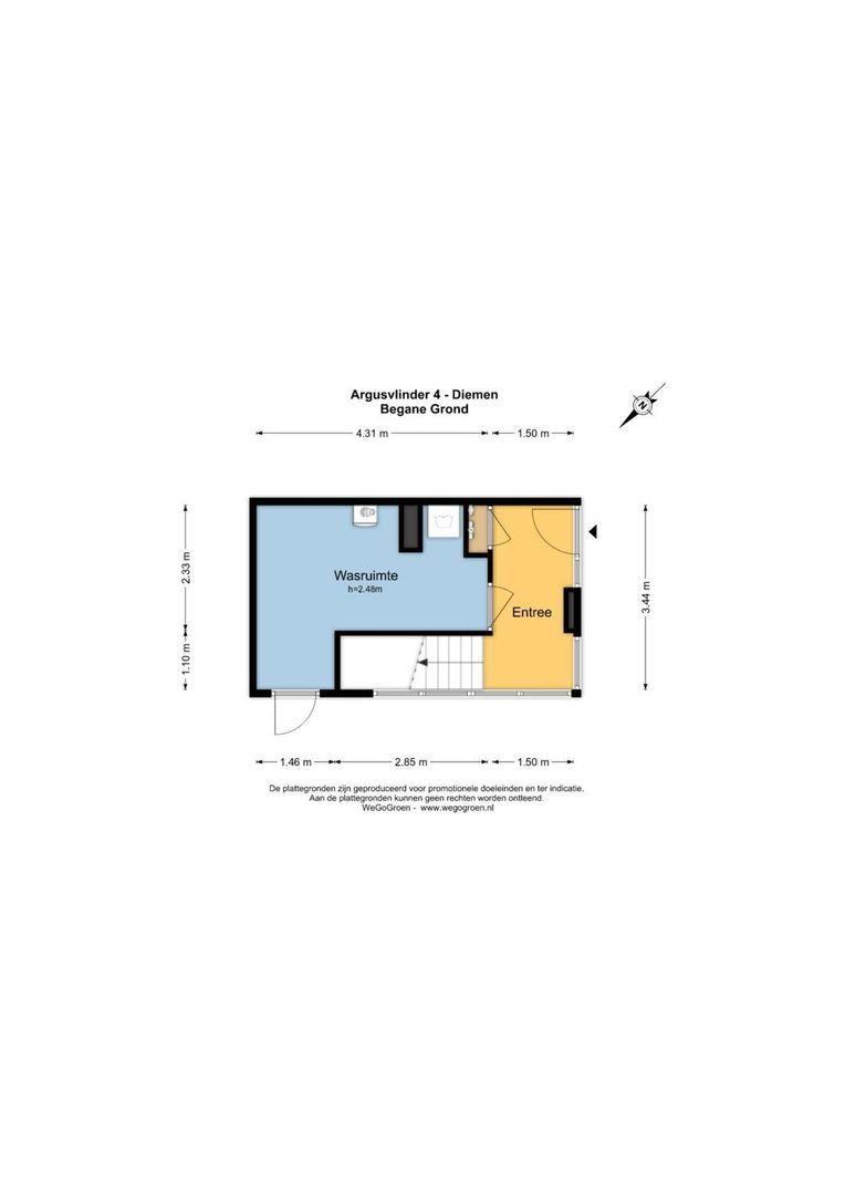 Argusvlinder 4, Diemen plattegrond-1