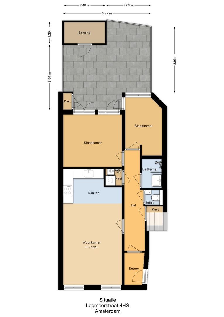 Legmeerstraat 4 H, Amsterdam plattegrond-2