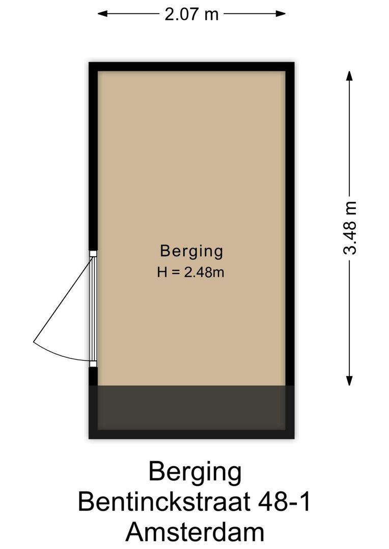 Bentinckstraat 48 1, Amsterdam plattegrond-2