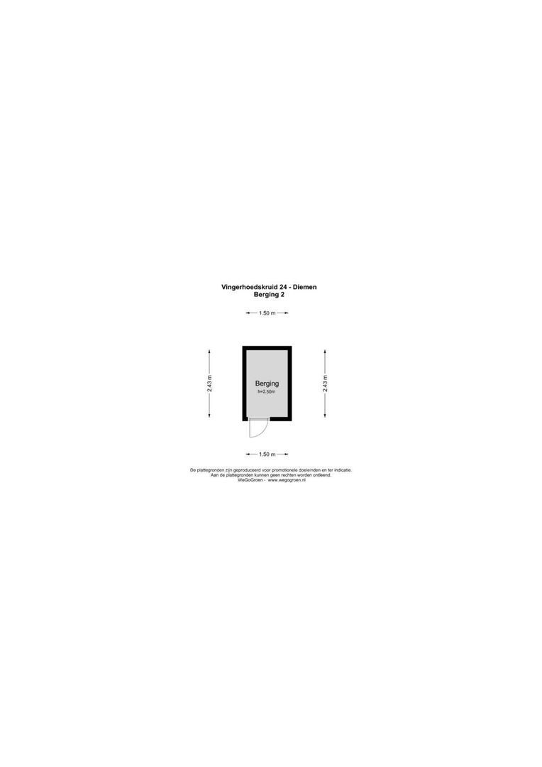 Vingerhoedskruid 24, Diemen plattegrond-4