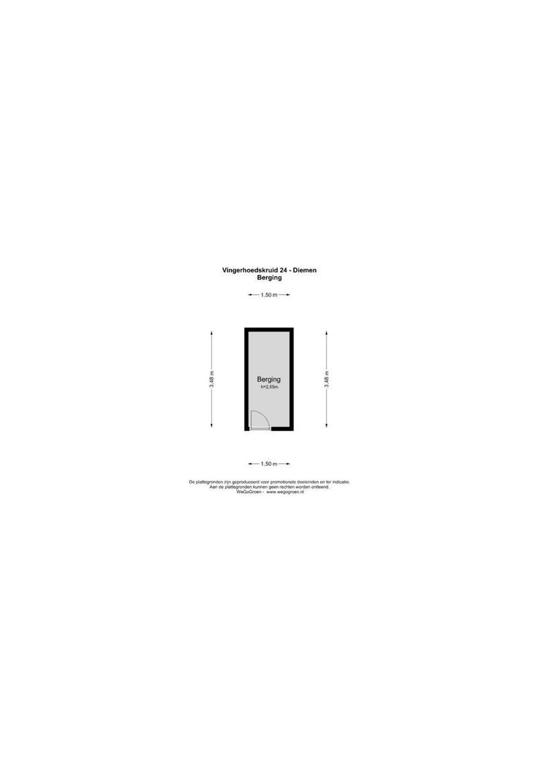 Vingerhoedskruid 24, Diemen plattegrond-1