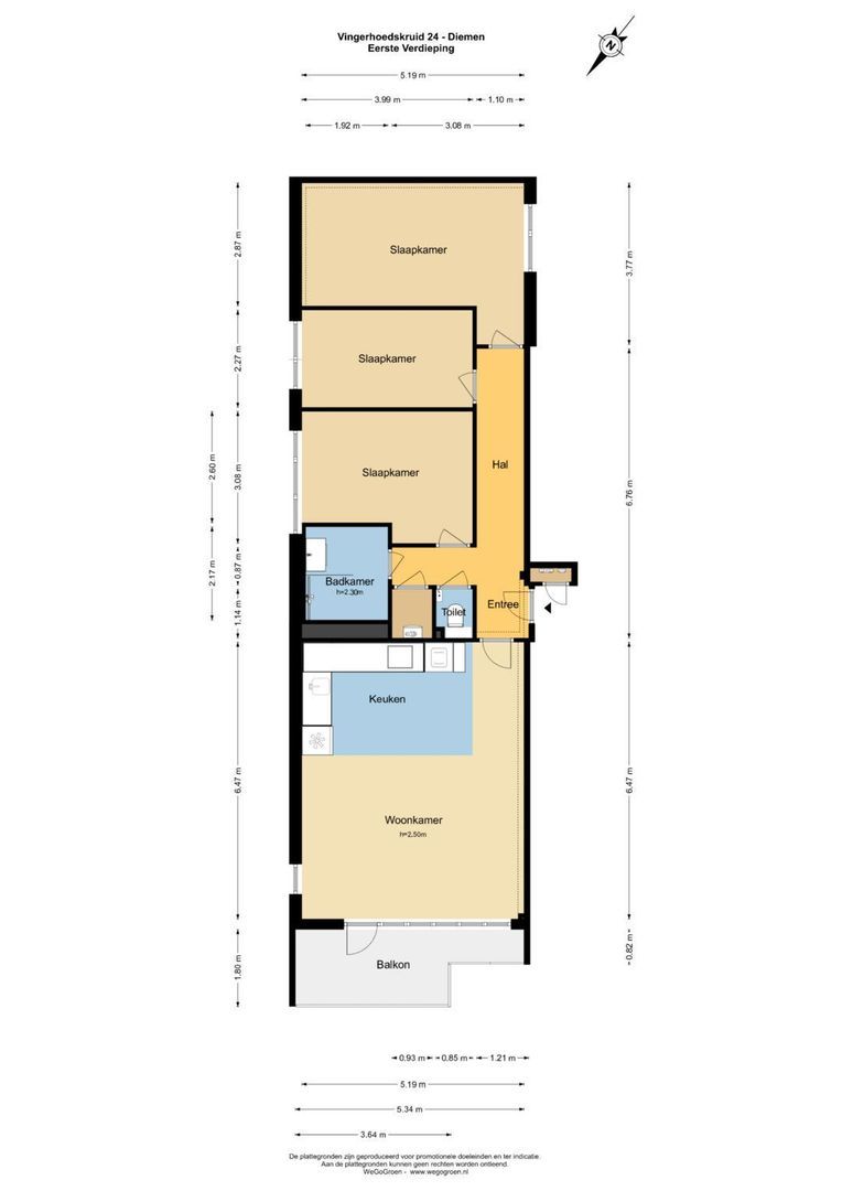 Vingerhoedskruid 24, Diemen plattegrond-7