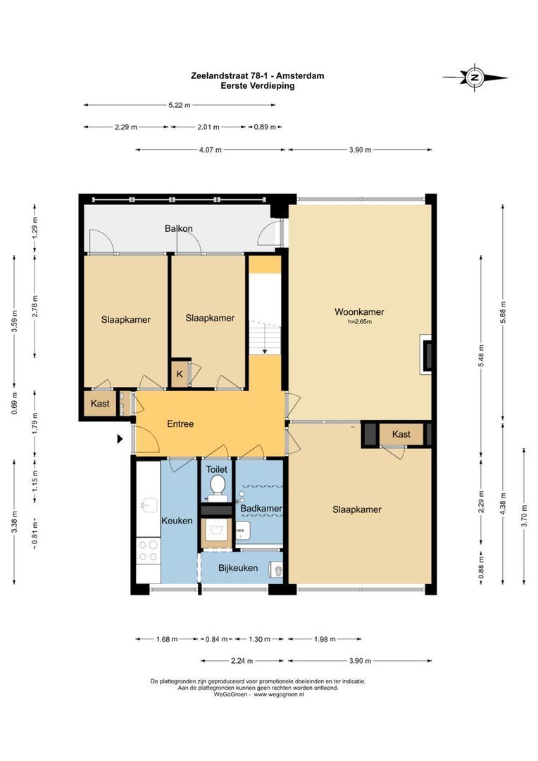 Zeelandstraat 78 1, Amsterdam plattegrond-2