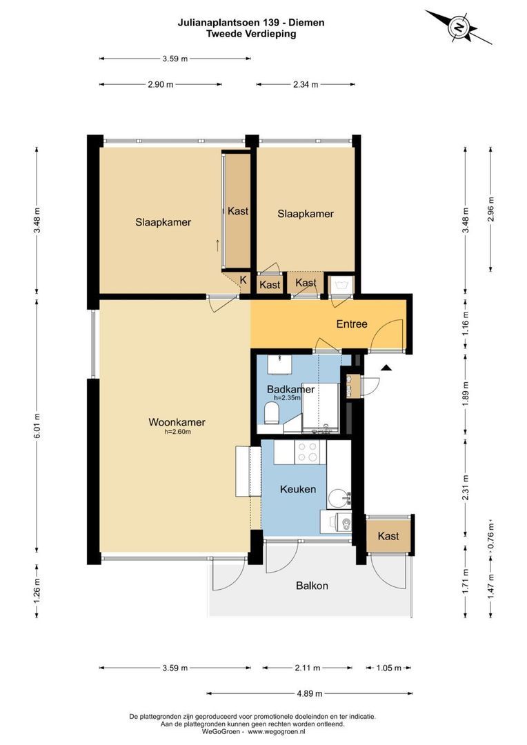 Julianaplantsoen 139, Diemen plattegrond-4