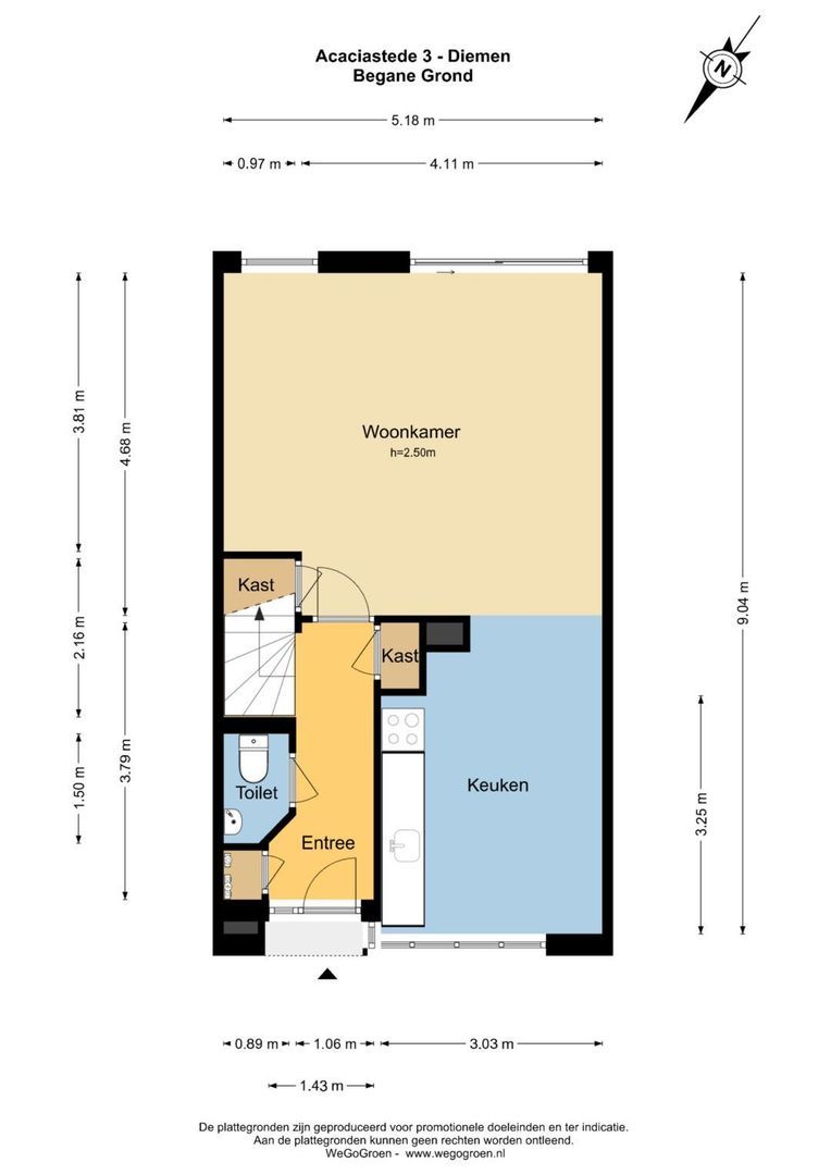 Acaciastede 3, Diemen plattegrond-0