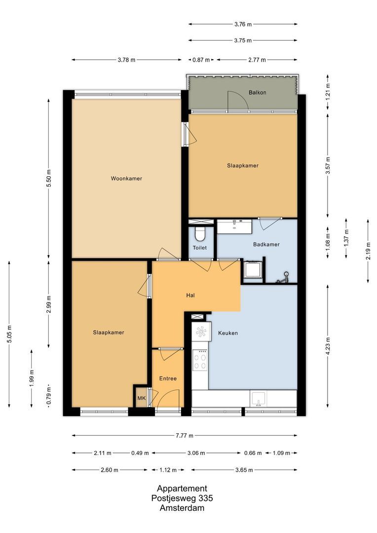 Postjesweg 335, Amsterdam plattegrond-0