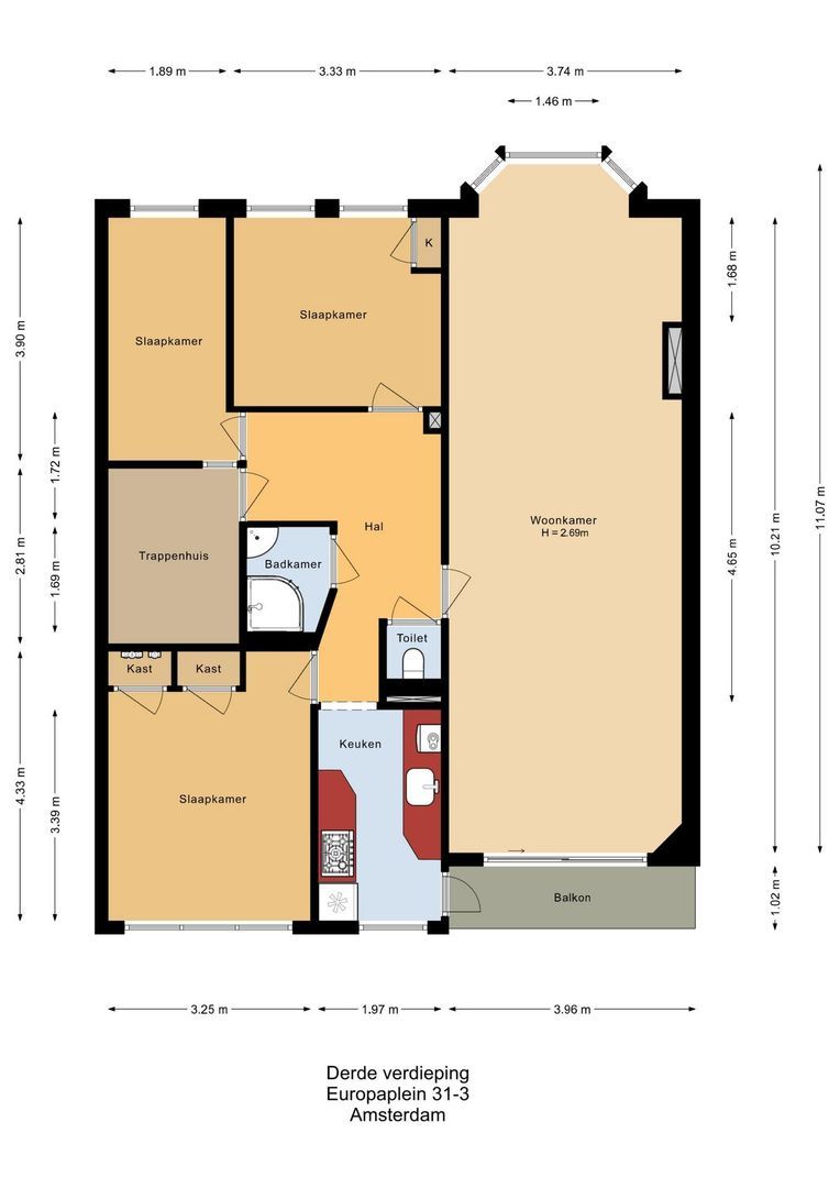 Europaplein 31 3, Amsterdam plattegrond-0