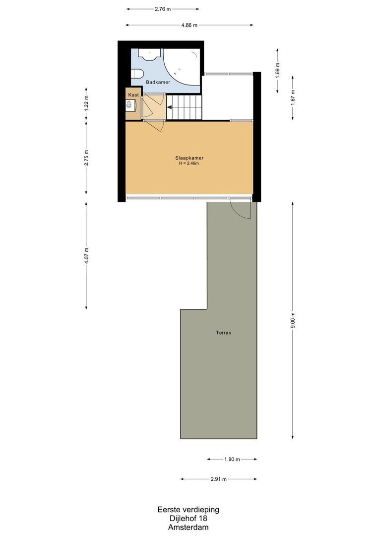 Dijlehof 18, Amsterdam plattegrond-0