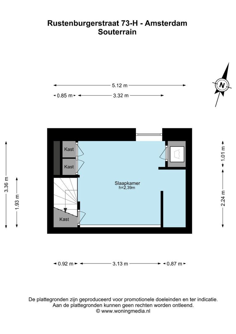 Rustenburgerstraat 73 H, Amsterdam plattegrond-1