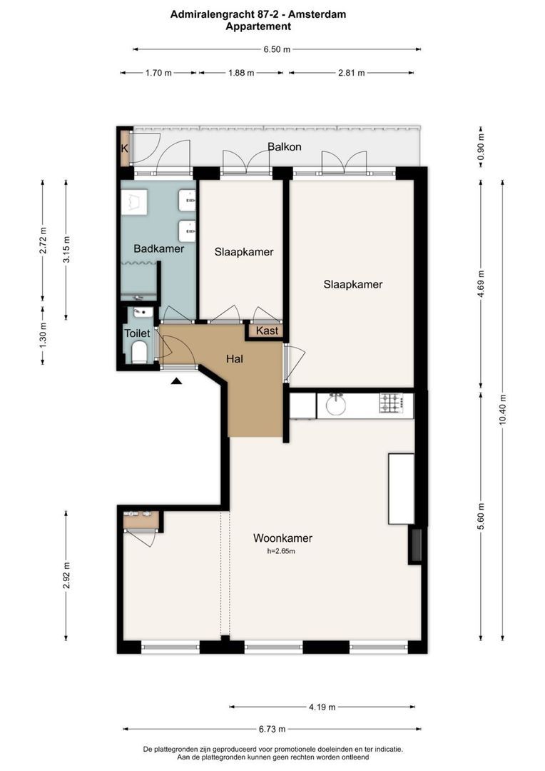 Admiralengracht 87 2, Amsterdam plattegrond-0