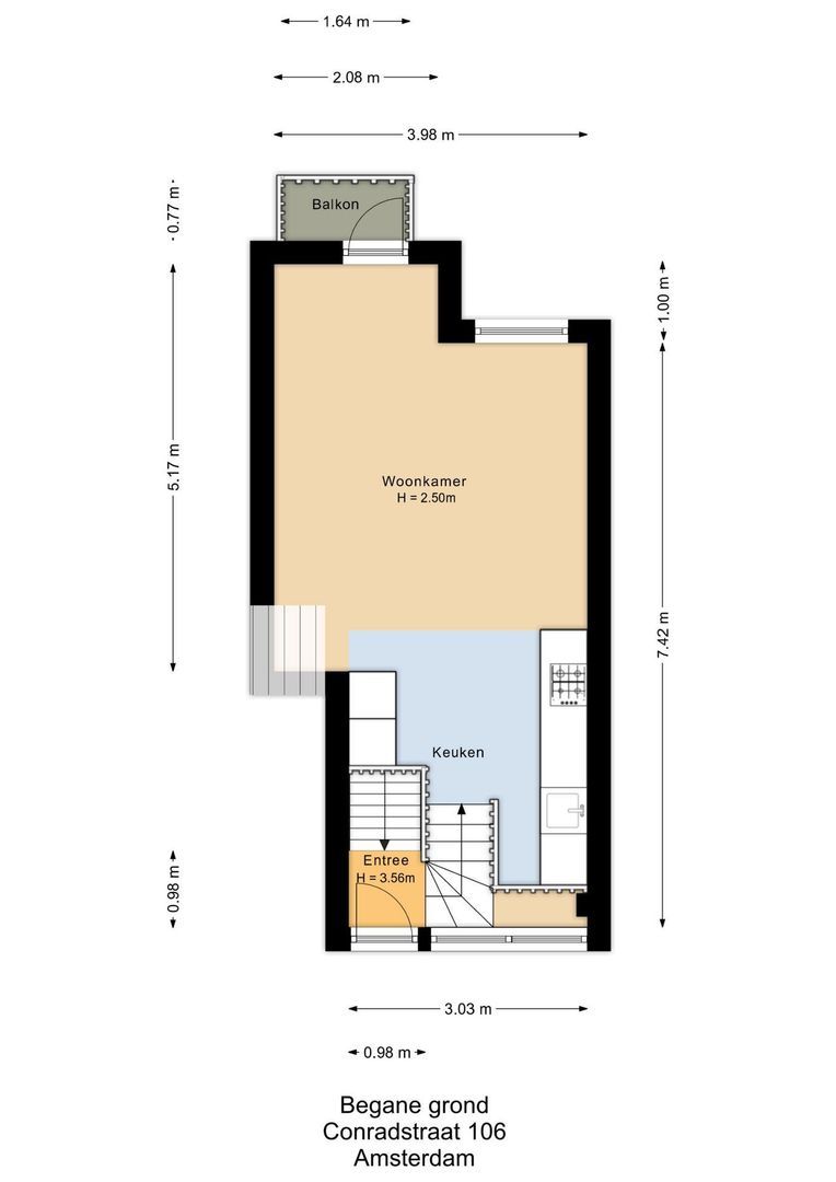Conradstraat 106 H, Amsterdam plattegrond-0
