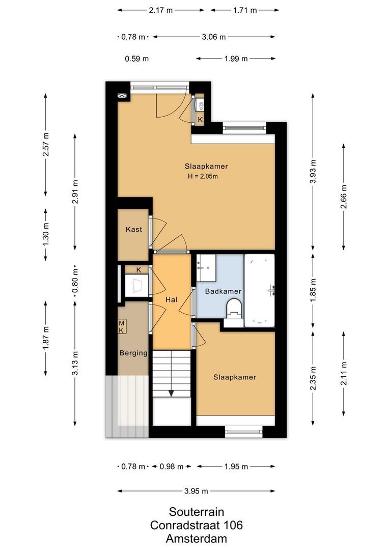 Conradstraat 106 H, Amsterdam plattegrond-1