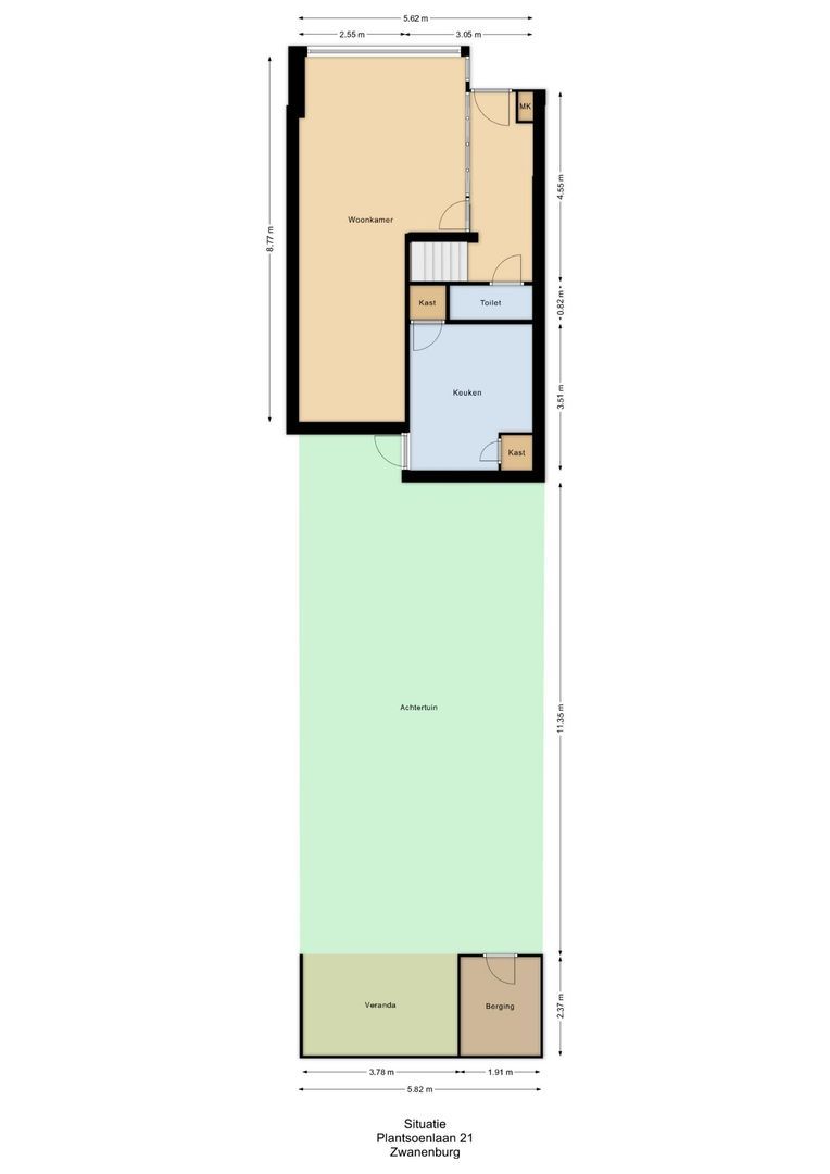 Plantsoenlaan 21, Zwanenburg plattegrond-2