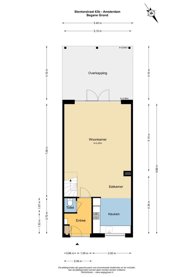 Stentorstraat 63 B, Amsterdam plattegrond-1