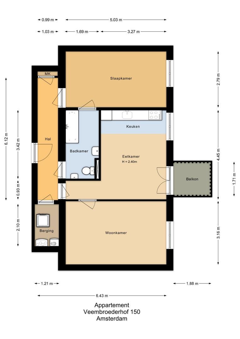 Veembroederhof 150, Amsterdam plattegrond-0