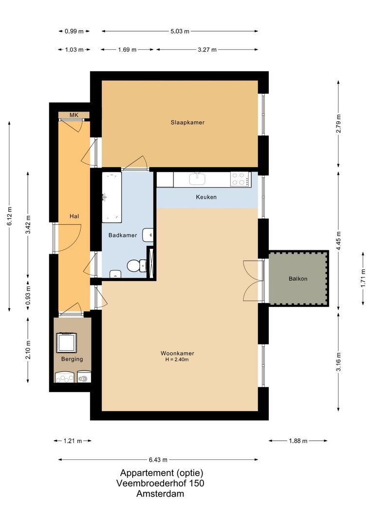Veembroederhof 150, Amsterdam plattegrond-2