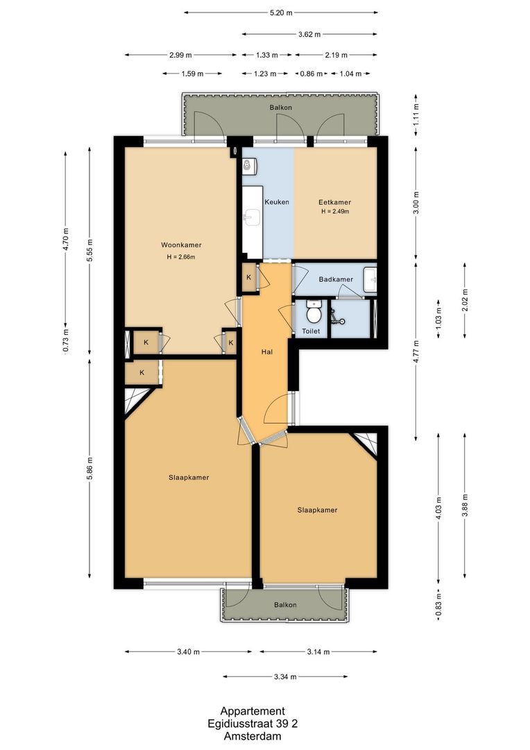 Egidiusstraat 39 2, Amsterdam plattegrond-0