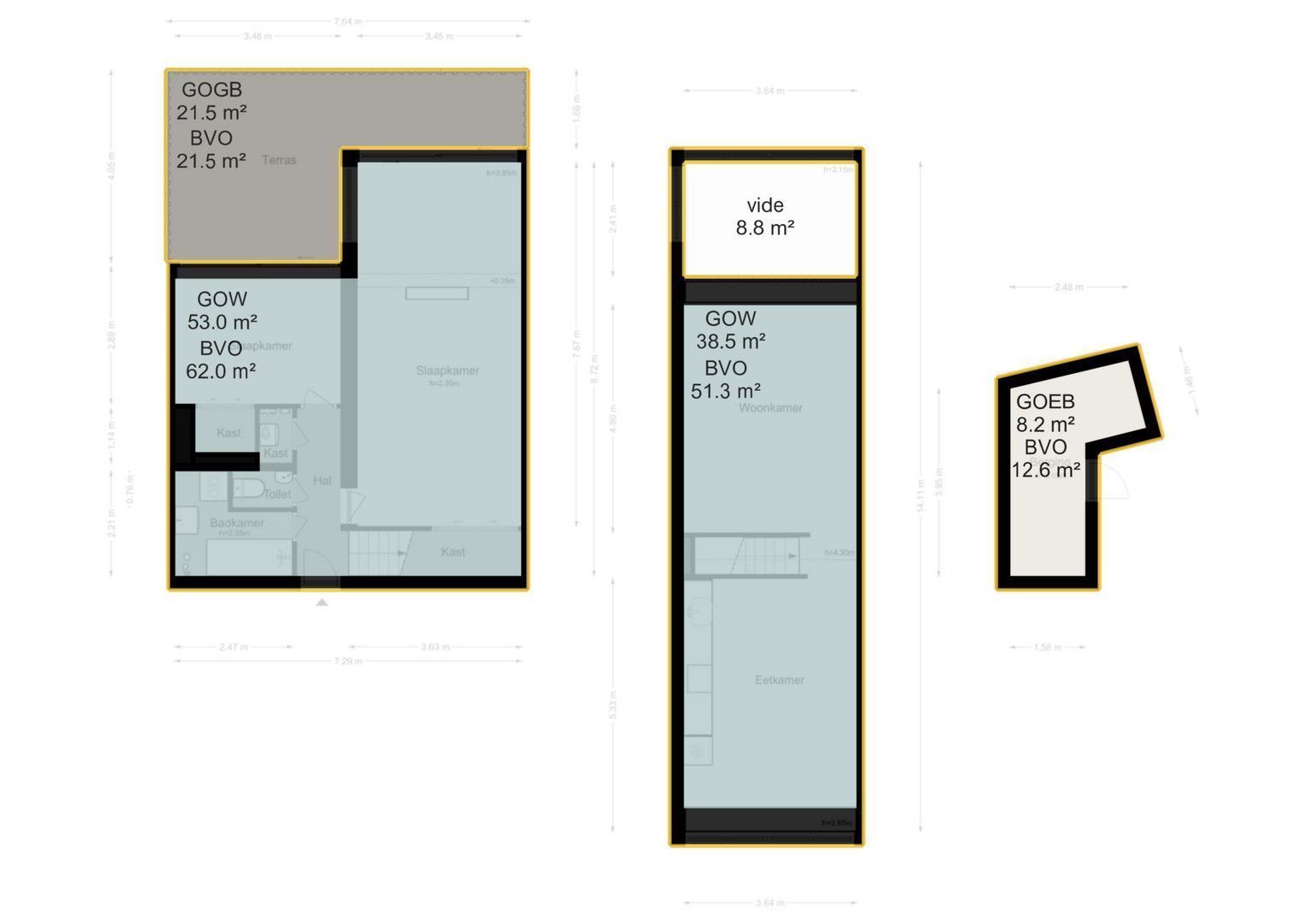 Silodam 90, Amsterdam plattegrond-1