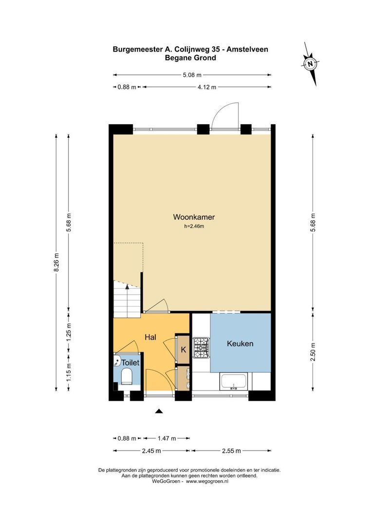 Burgemeester A. Colijnweg 35, Amstelveen plattegrond-0